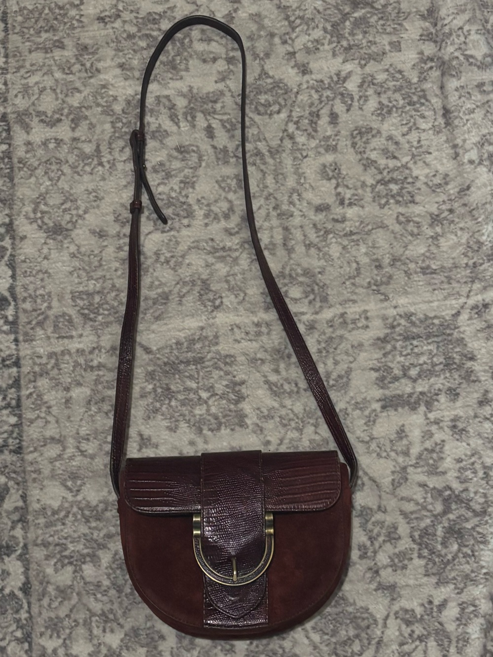 RARE Sezane T. Bag in Mahogany Crossbody Long Strap - Picture 5 of 15
